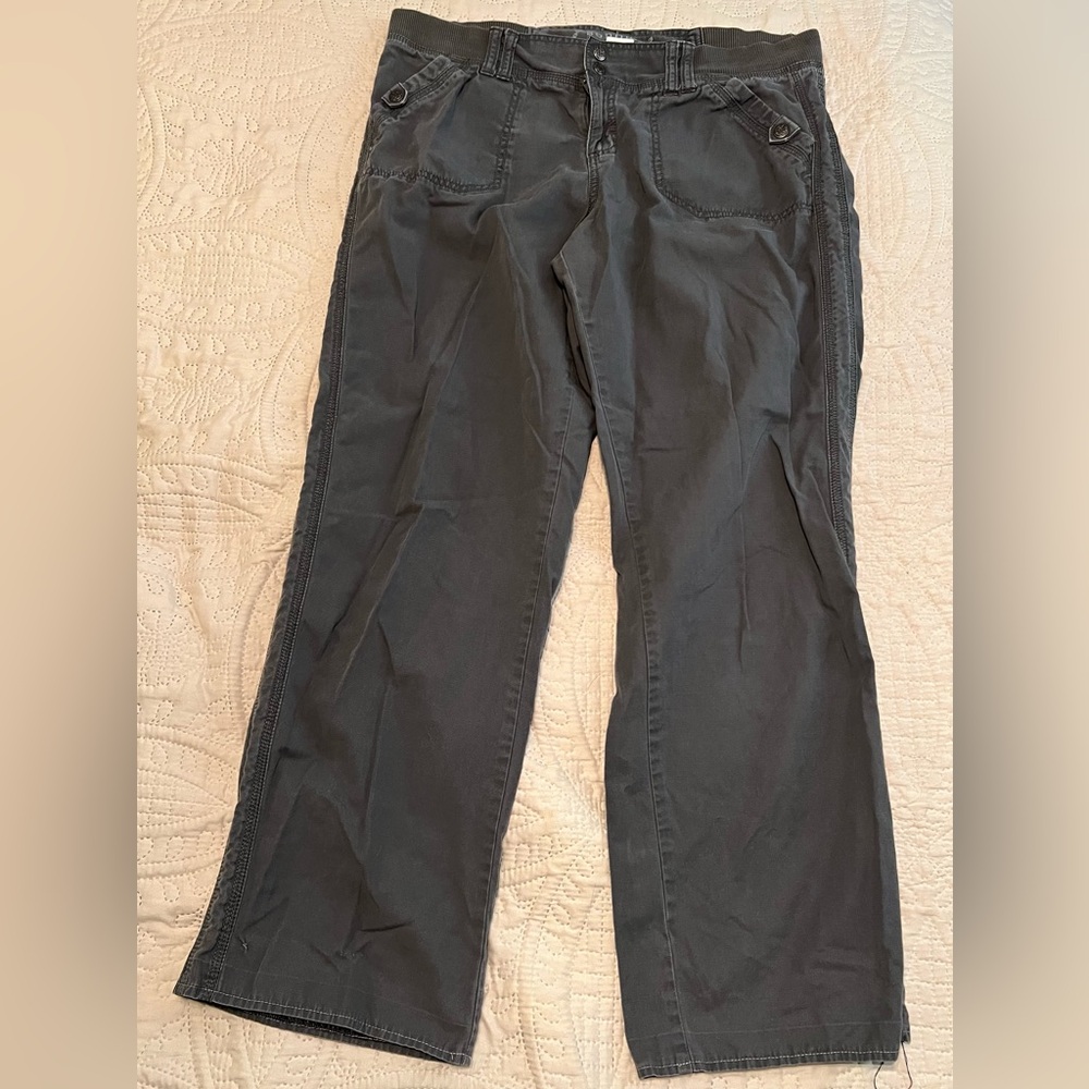 Sonoma 100% cotton Charcoal Elastic Waist Pants